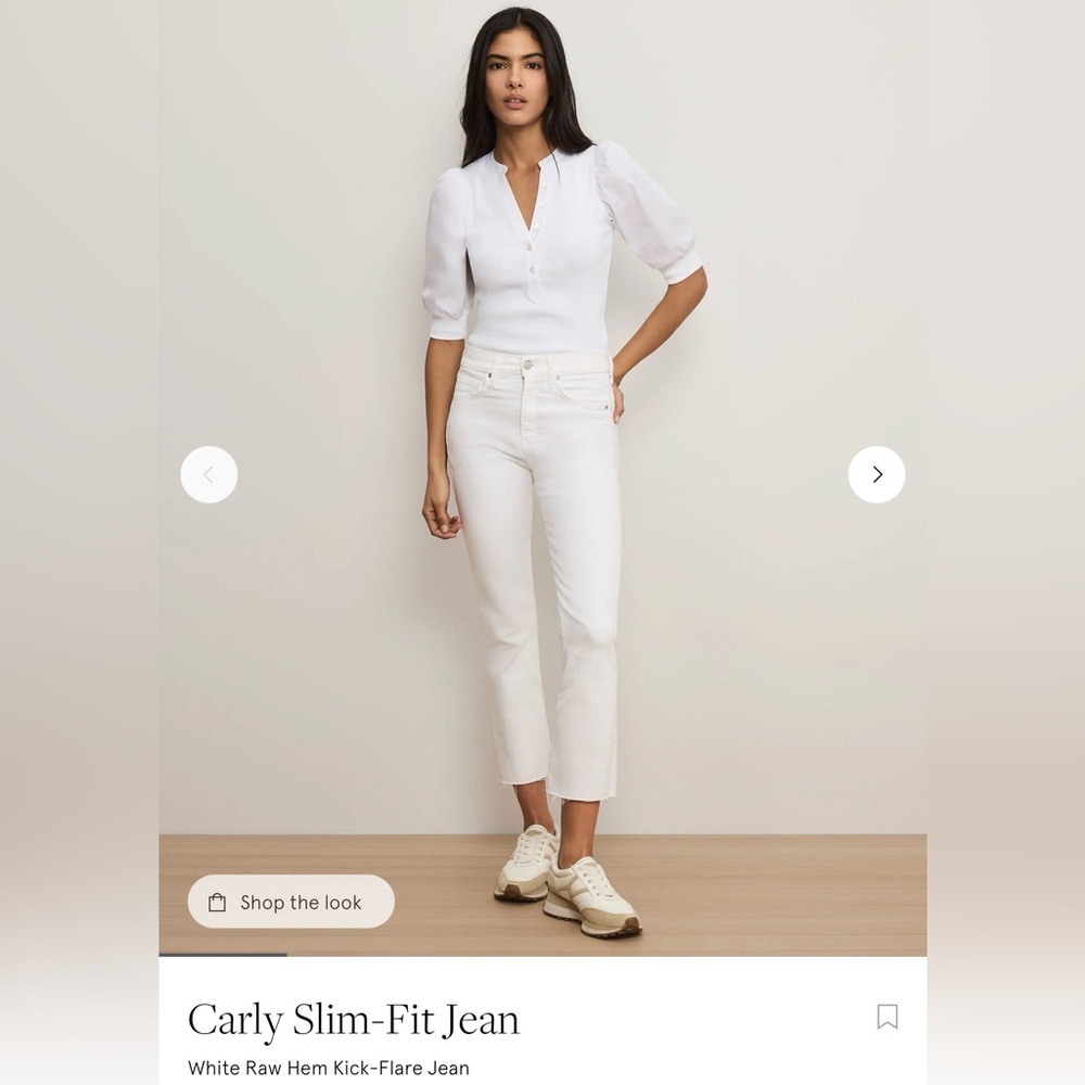 Veronica Beard Carly High Rise Kick Flare Jeans – White – Size 26
